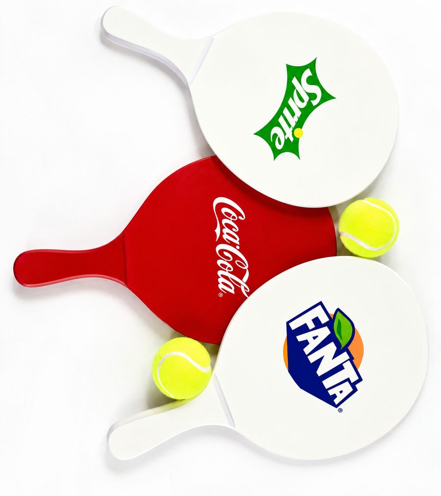 Paletas de playa personalizadas para Coca-Cola, Sprite y Fanta
